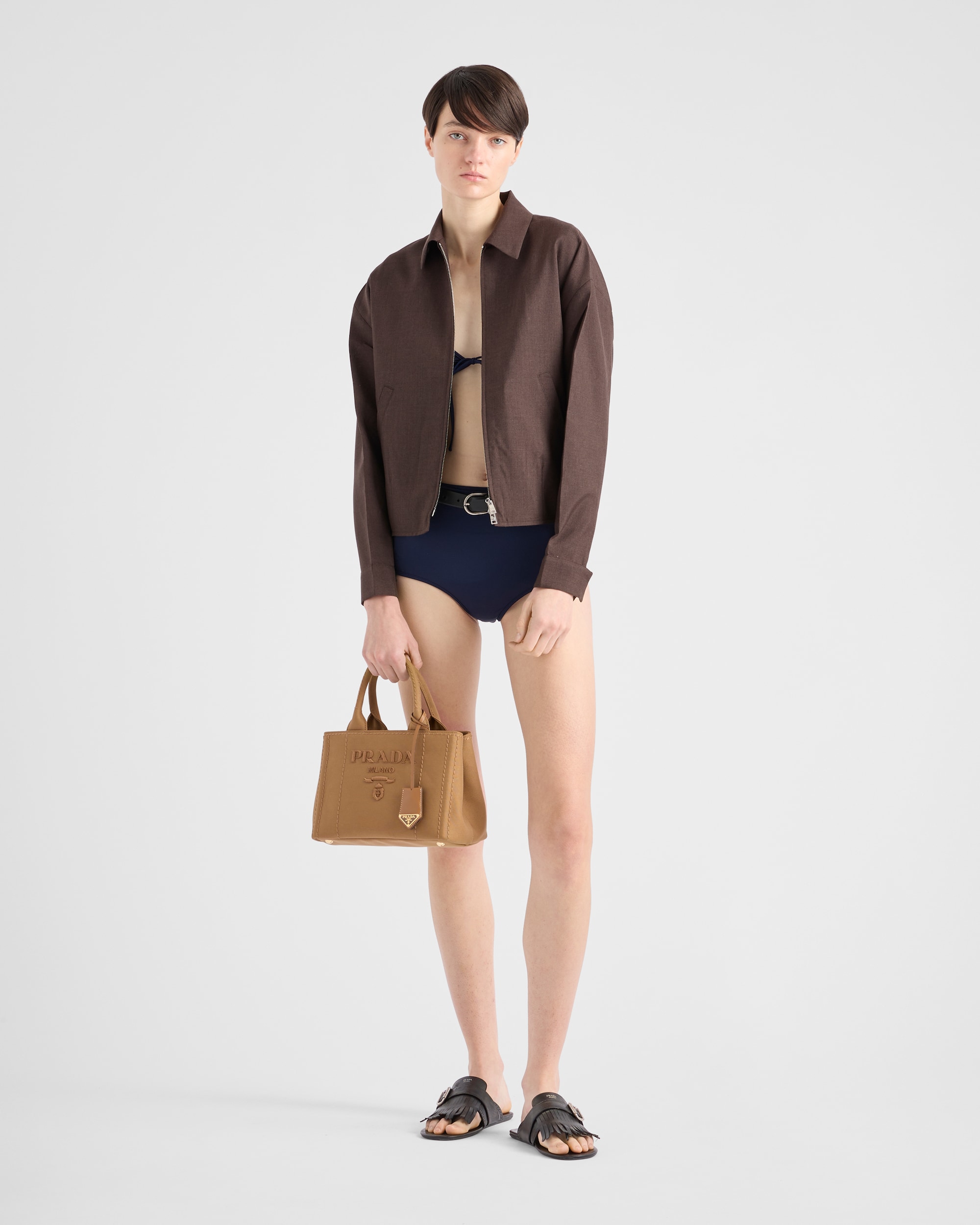 Prada Jardinière small cotton canvas handbag - Image 3